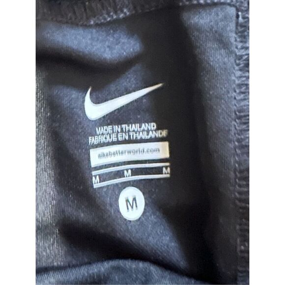 Nike Basketball Shorts Men Size Medium Black Red Stripe Red Swoosh Athletic Good - Picture 4 of 5